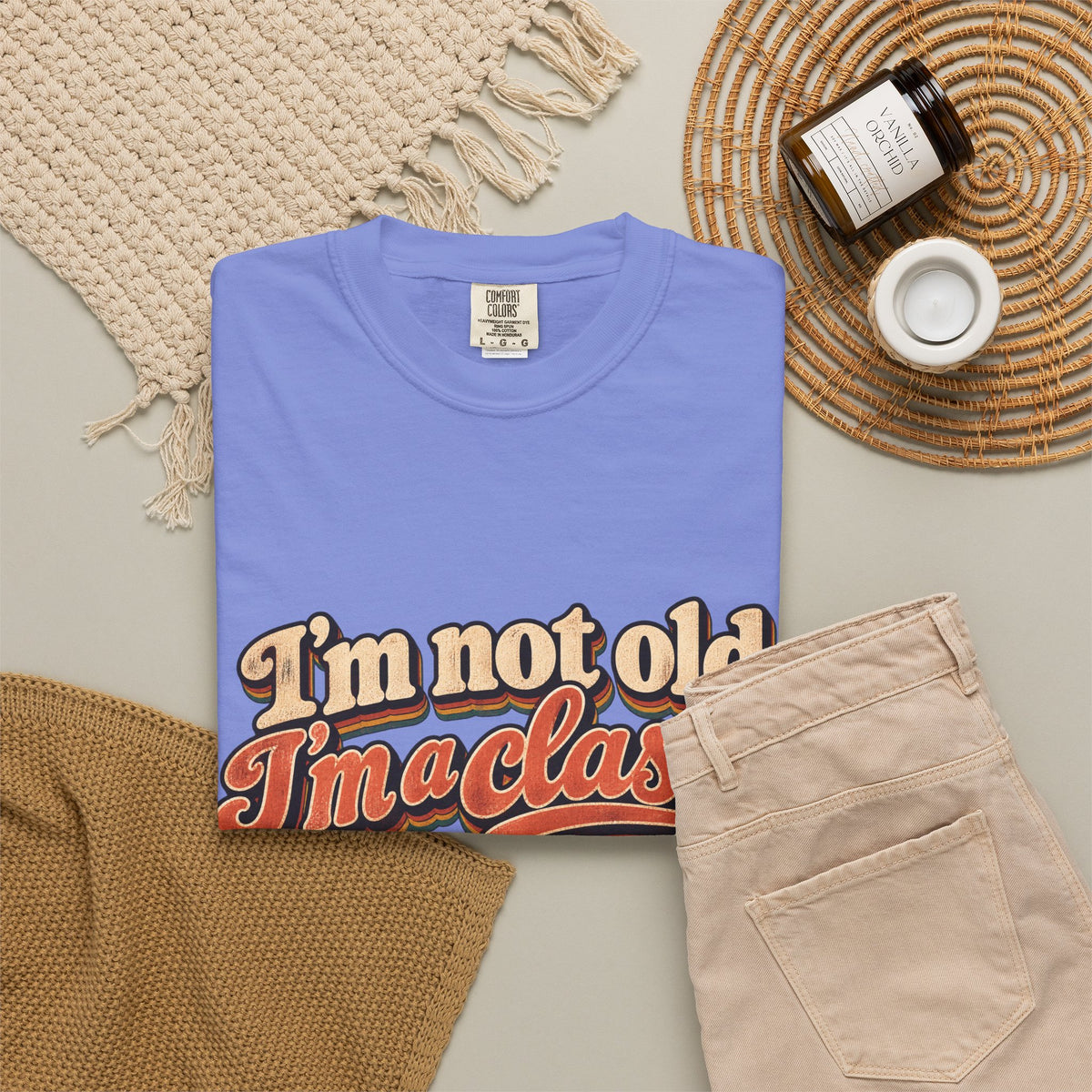 I'm Not Old I'm a Classic T-shirt | Retro Script Vintage Typography