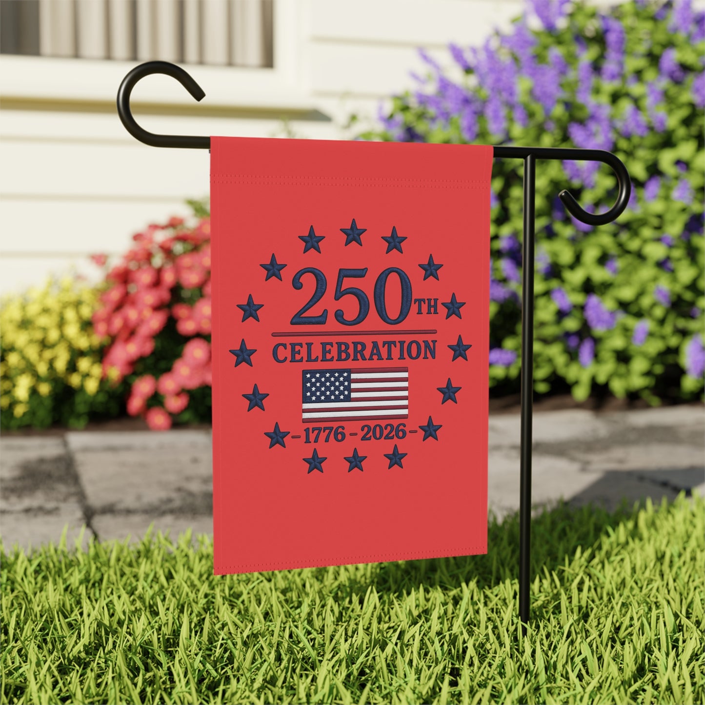 250th Celebration American Flag Garden Banner | 1776-2026 Patriotic USA