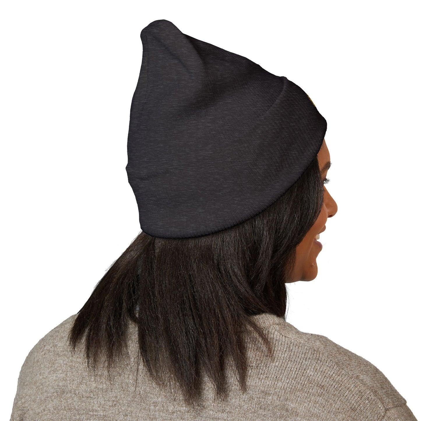 Pomeranian Embroidered Beanie | Cuffed Knit Hat