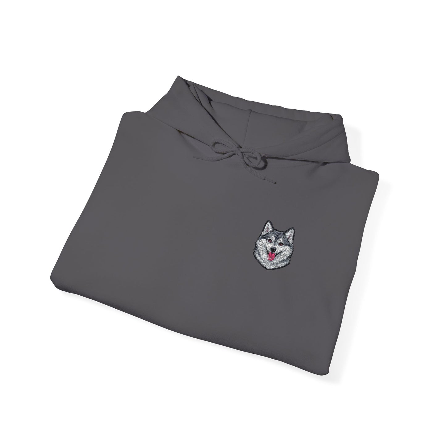 Alaskan Klee Kai embroidered design on hooded sweatshirt