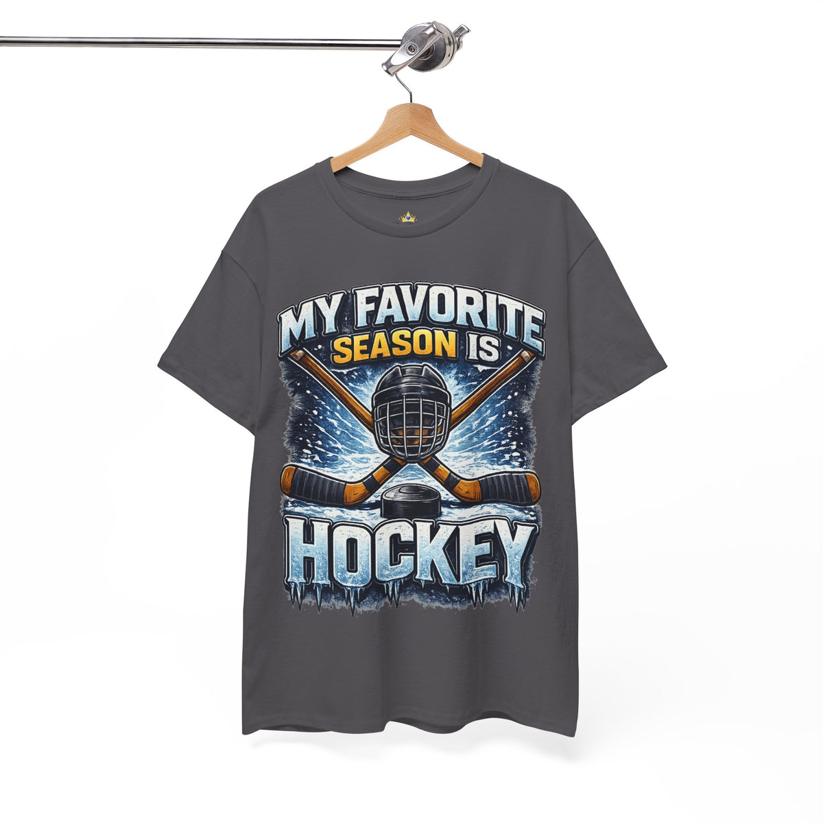 My Favorite Season Is Hockey T-Shirt | Ice Hockey Helmet & Sticks Tee