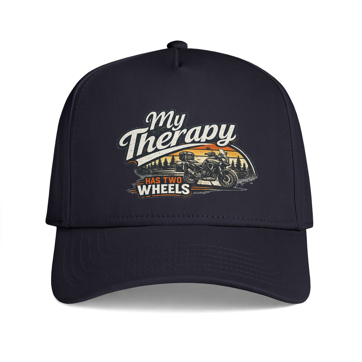 My Therapy Has Two Wheels Motorcycle Cap | Biker Trucker Hat