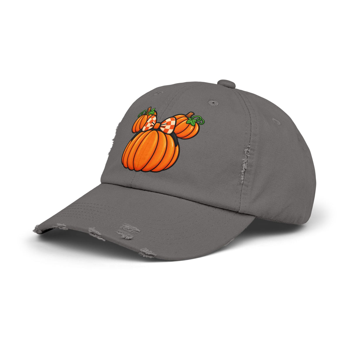 Fall Pumpkin  Ears Cap | Distressed Baseball Hat, Halloween Fall