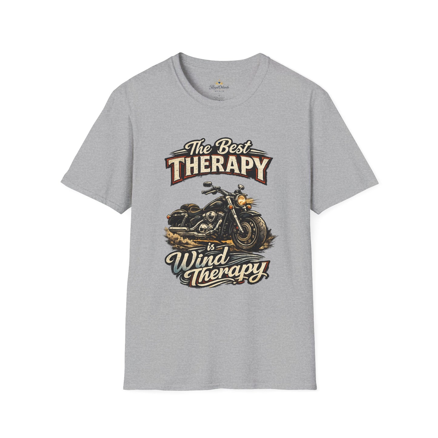 Motorcycle "The Best Therapy" T-Shirt | Bike Wind Therapy Design