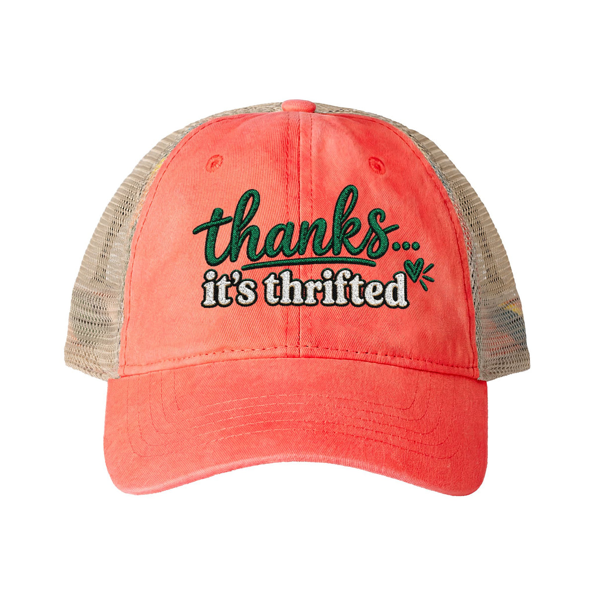 Women's Washed Mesh-Back Cap- Thanks it's thrifted