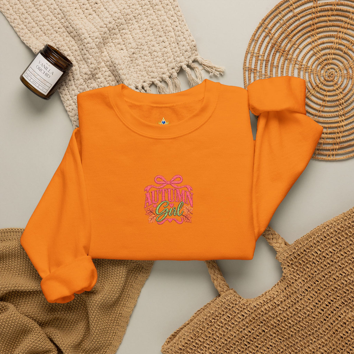 Autumn Girl 2026 Fall embroidered Unisex Heavy Blend™ Crewneck Sweatshirt
