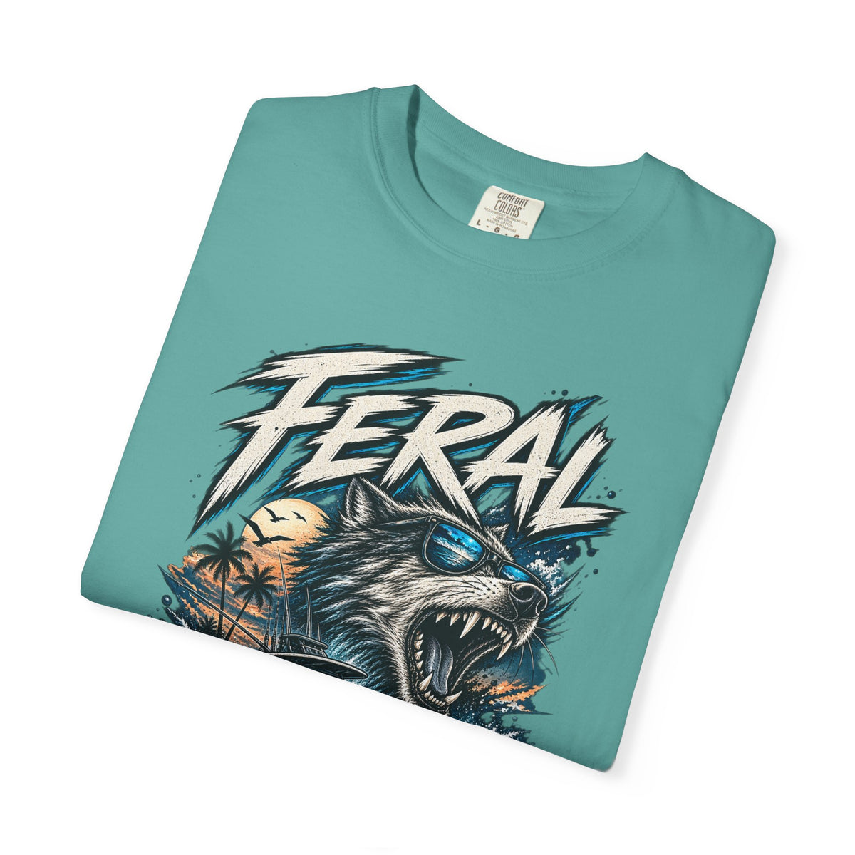 T-Shirt — "Feral and Salty" Aggressive Sea Bear Graphic Tee