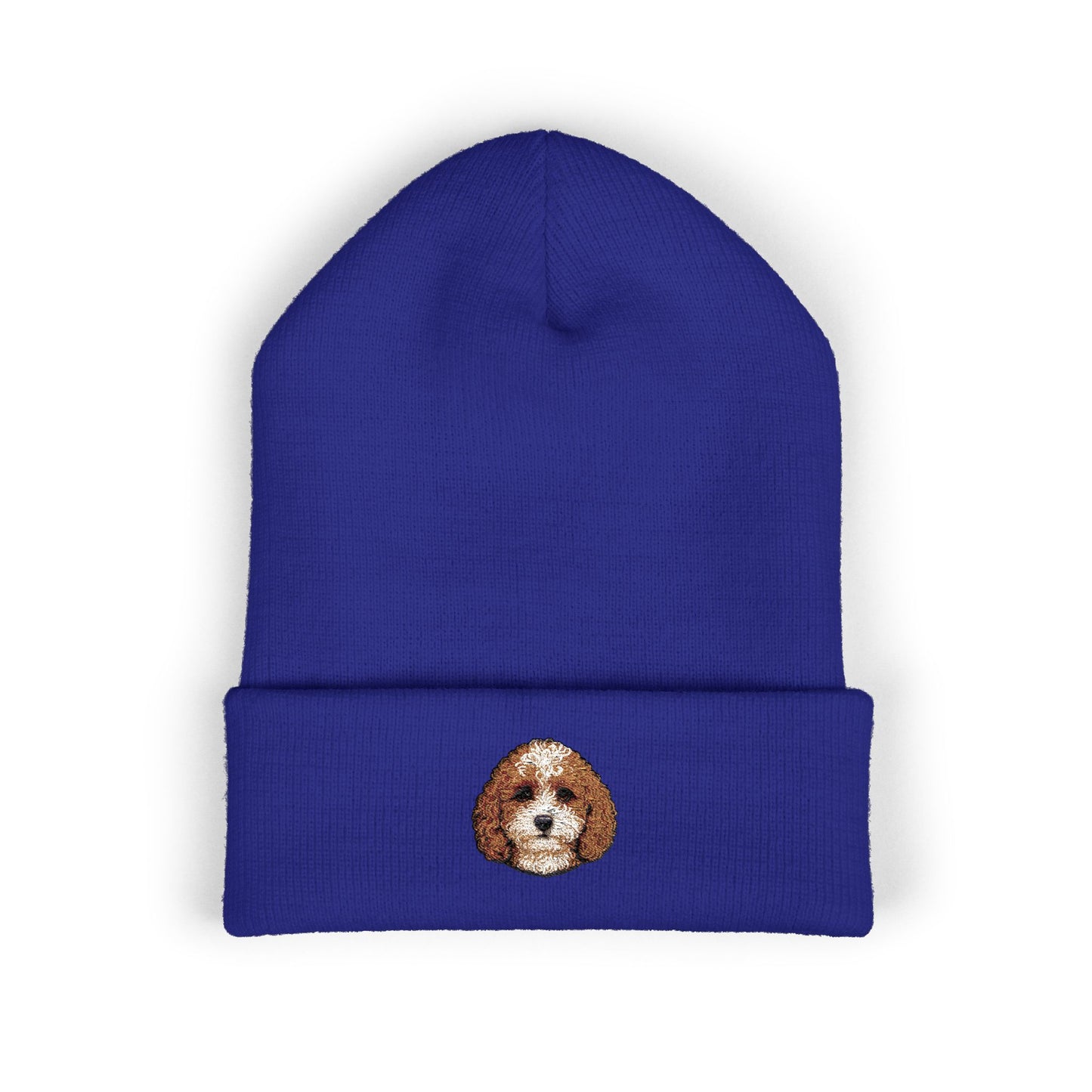 Cavapoo Dog Embroidered Beanie | Cuffed Knit Hat