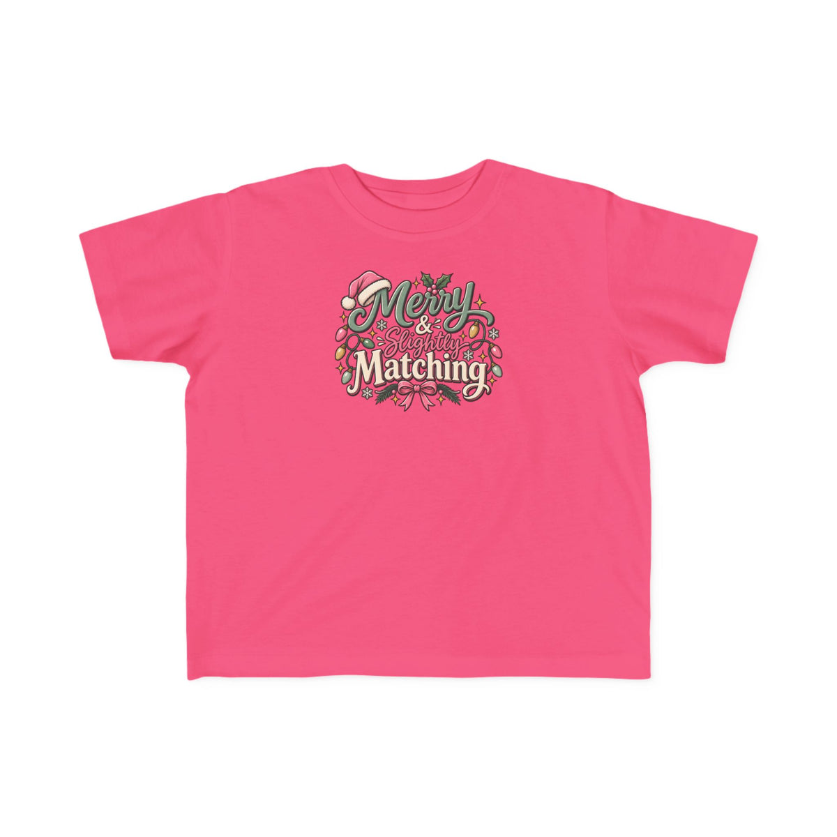 Kids Christmas Tee — “Merry Matching” Festive Holiday Shirt for Toddlers