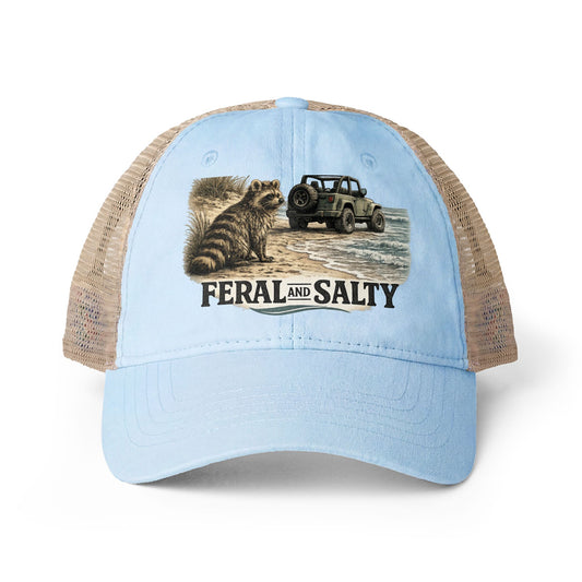 Women's Washed Mesh-Back Cap Feral and Salty