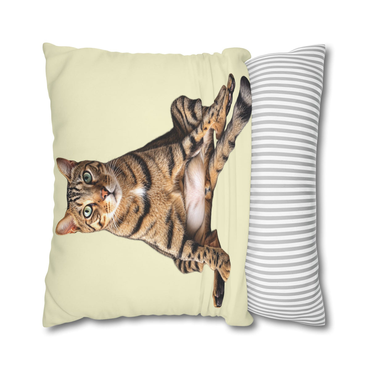 Savannah cat Square Poly Canvas Pillowcase