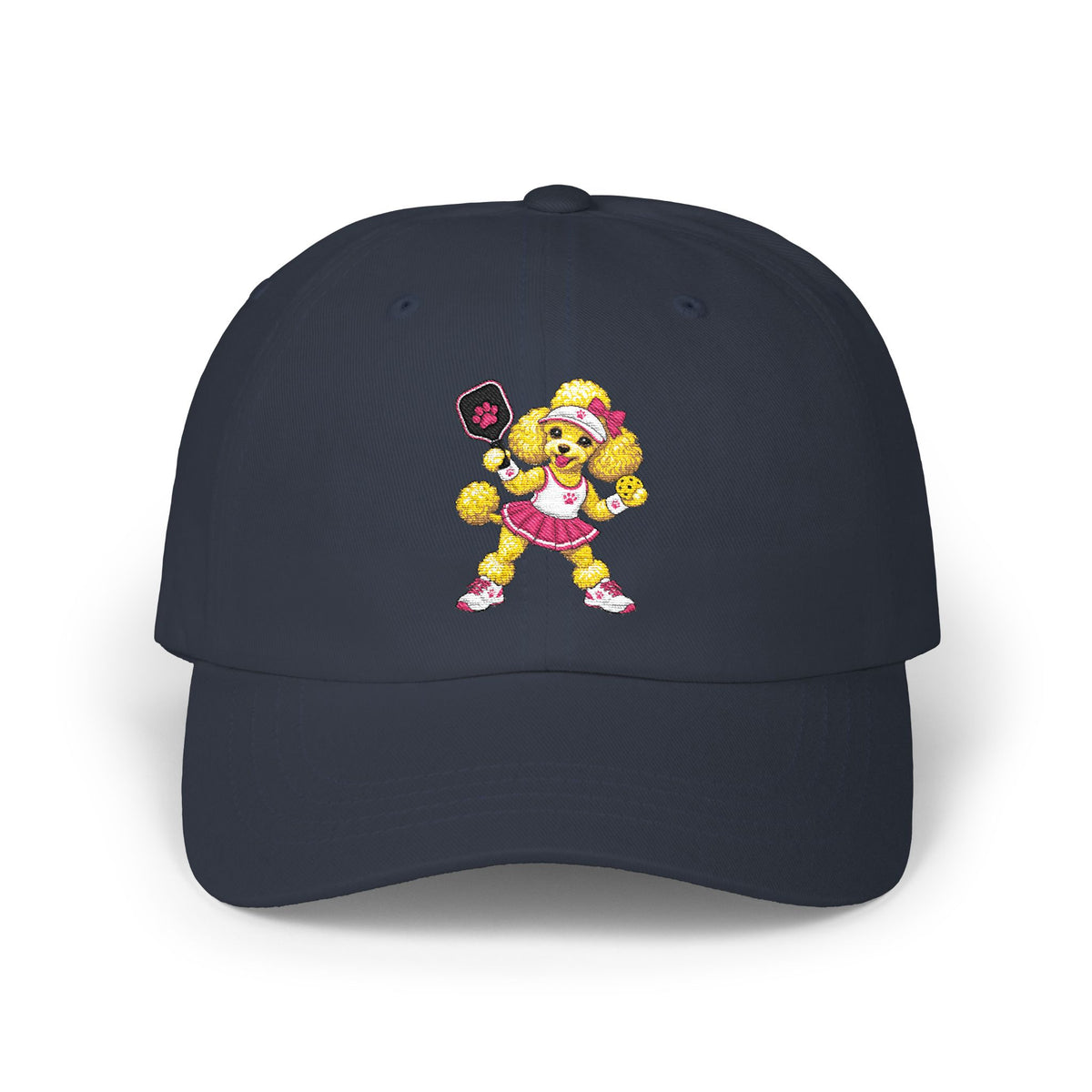 Pickleball Poodle Embroidered Classic Dad Cap