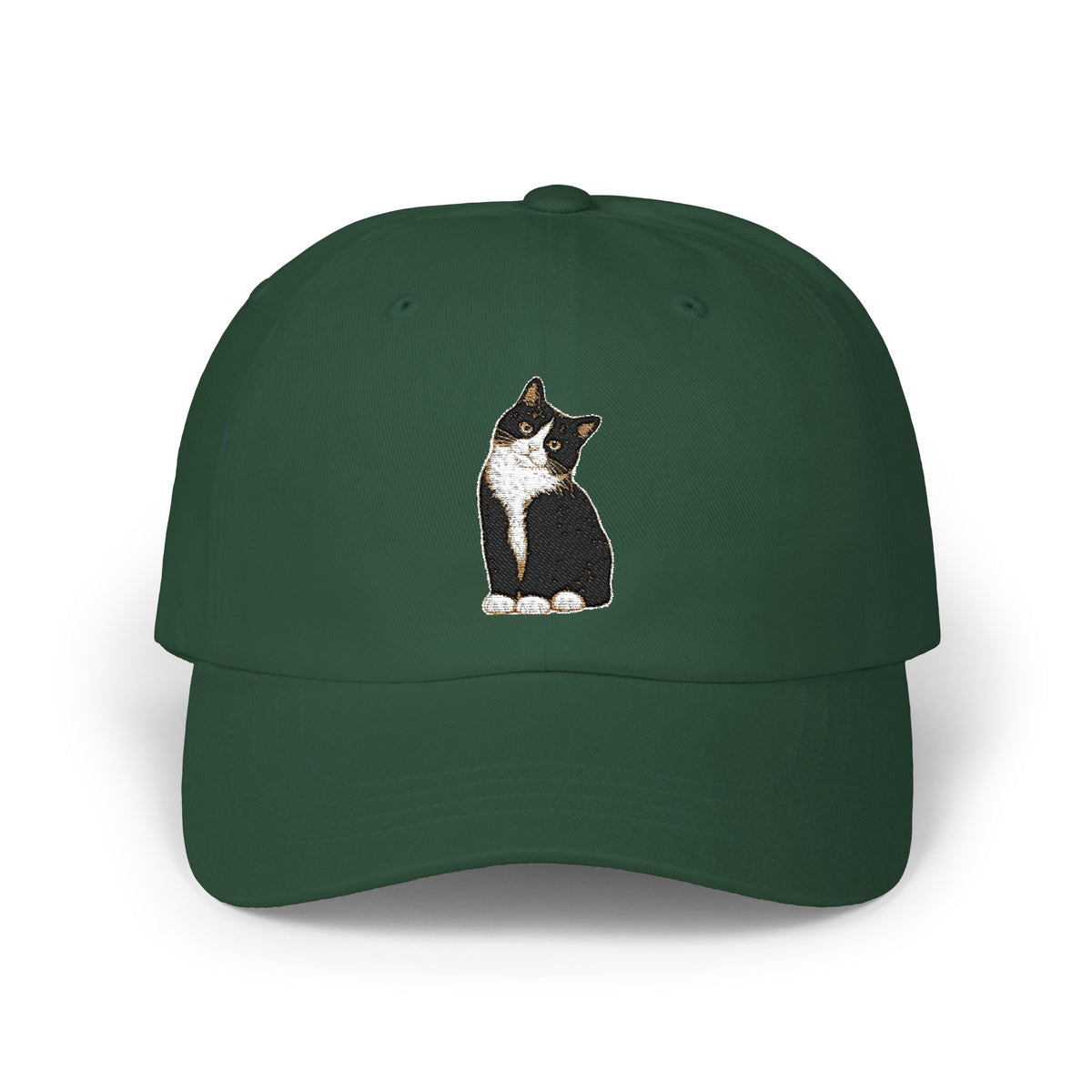Tuxedo Cat Embroidered Classic Dad Cap