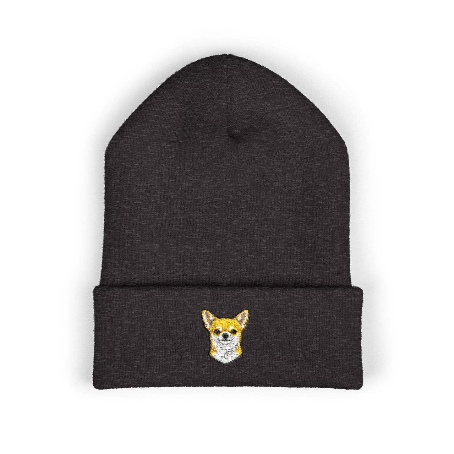 Chihuahua Embroidered Beanie | Cuffed Knit Hat