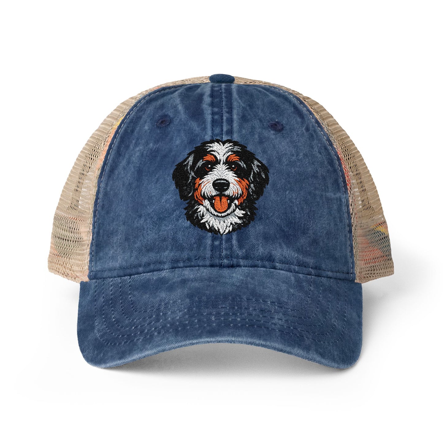 Bernedoodle embroidered Dog Mesh-Back Cap