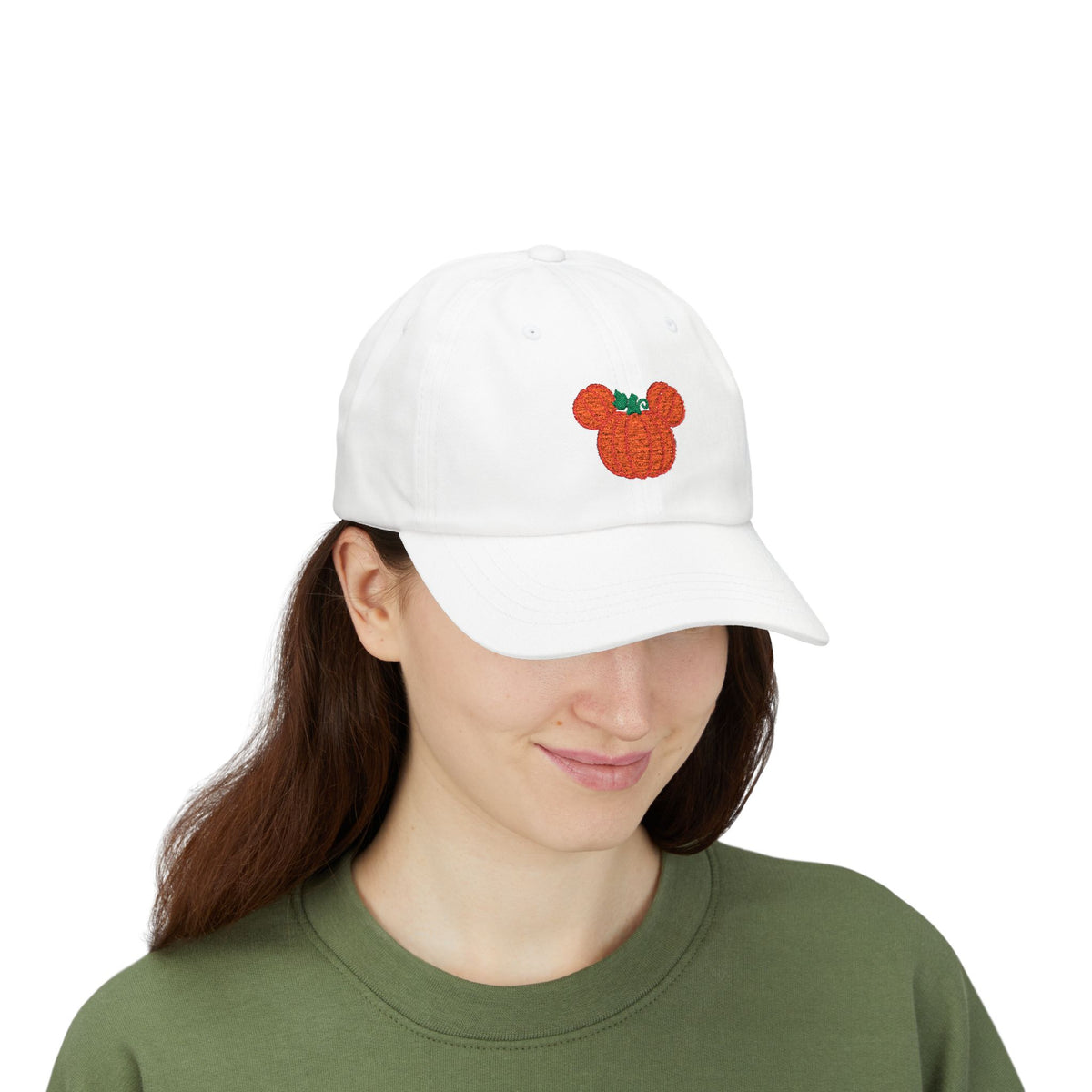 Fall theme embroidered pumpkin Classic Cap