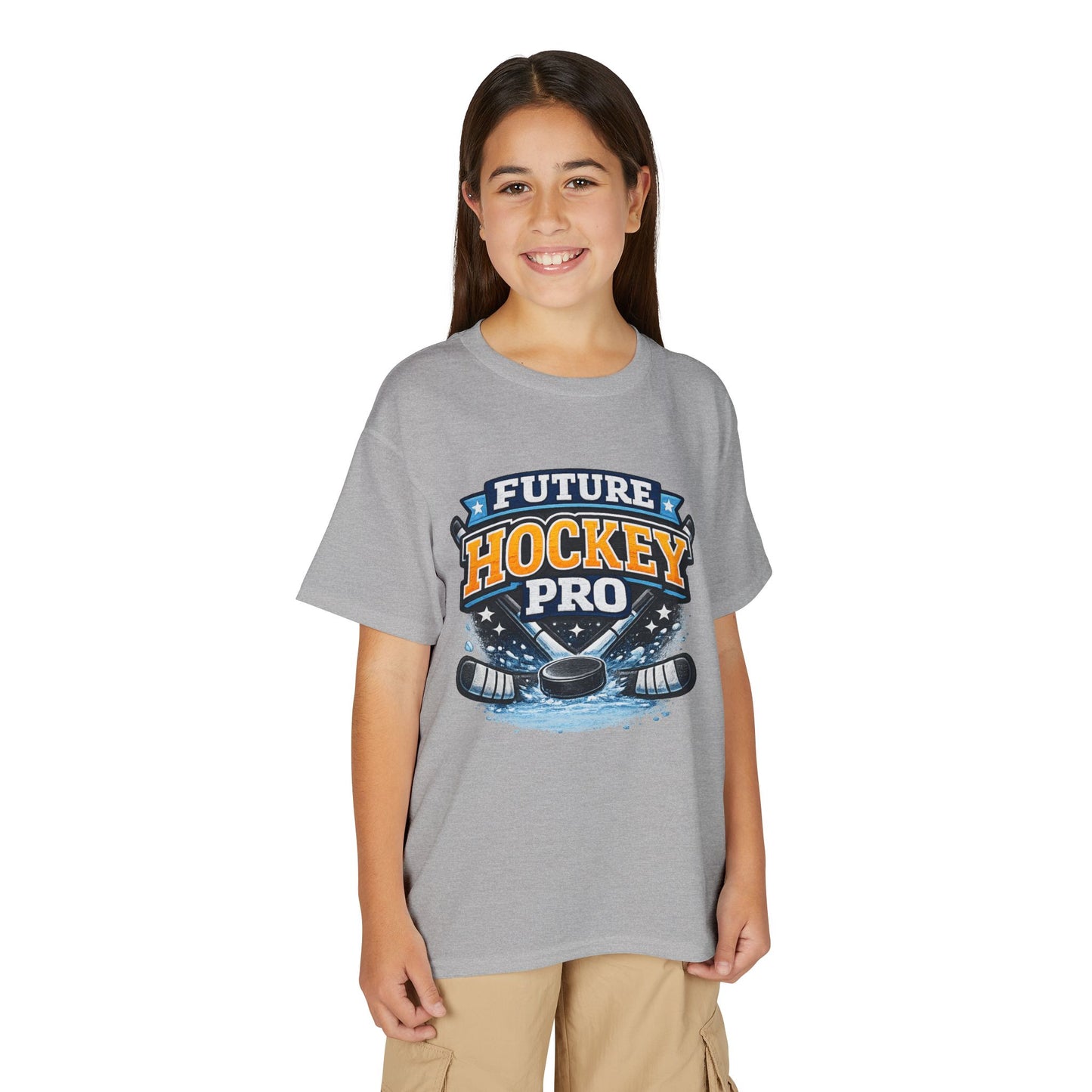 Future Hockey Pro Youth T-Shirt | Hockey Graphic, Puck & Sticks