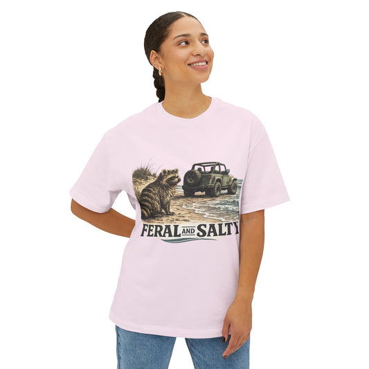 Unisex Oversized Boxy Tee -Feral and Salty