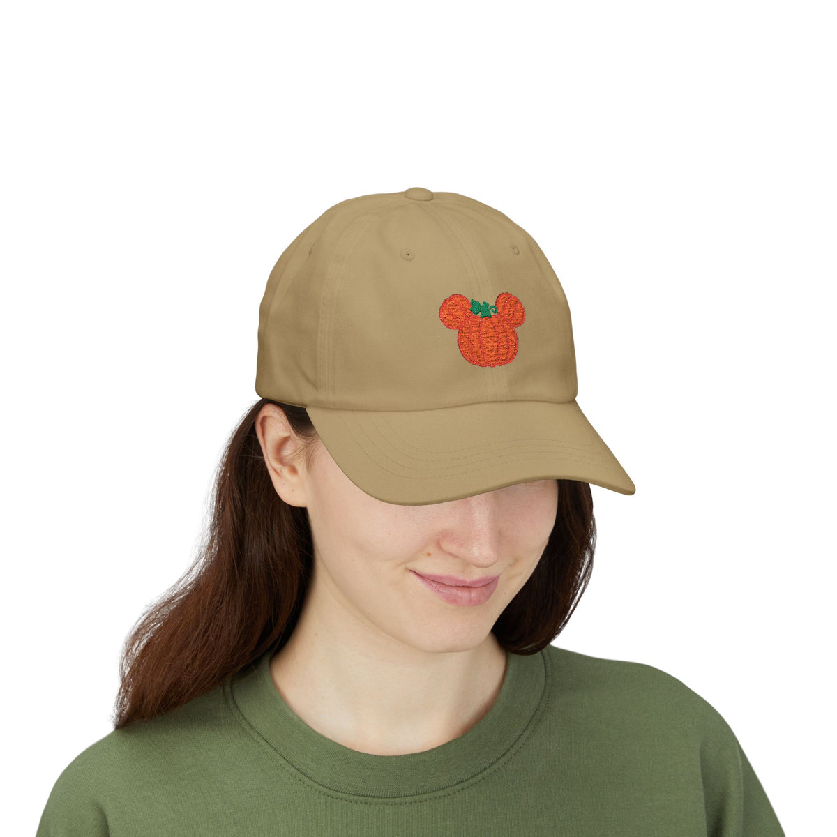 Fall theme embroidered pumpkin Classic Cap