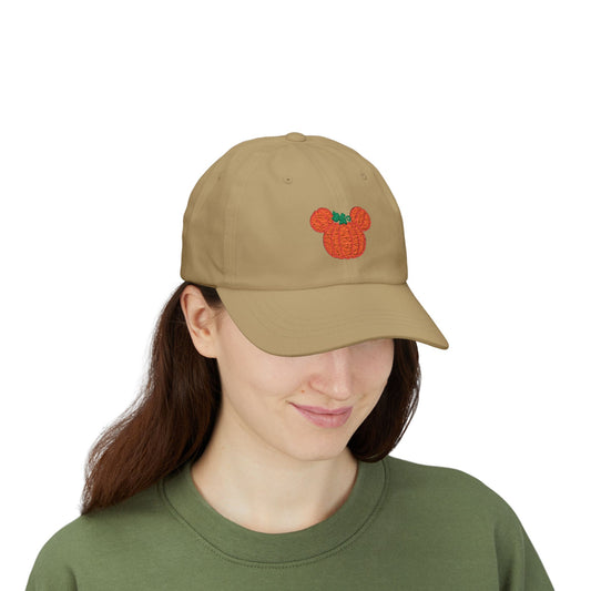 Fall theme embroidered pumpkin Classic Cap
