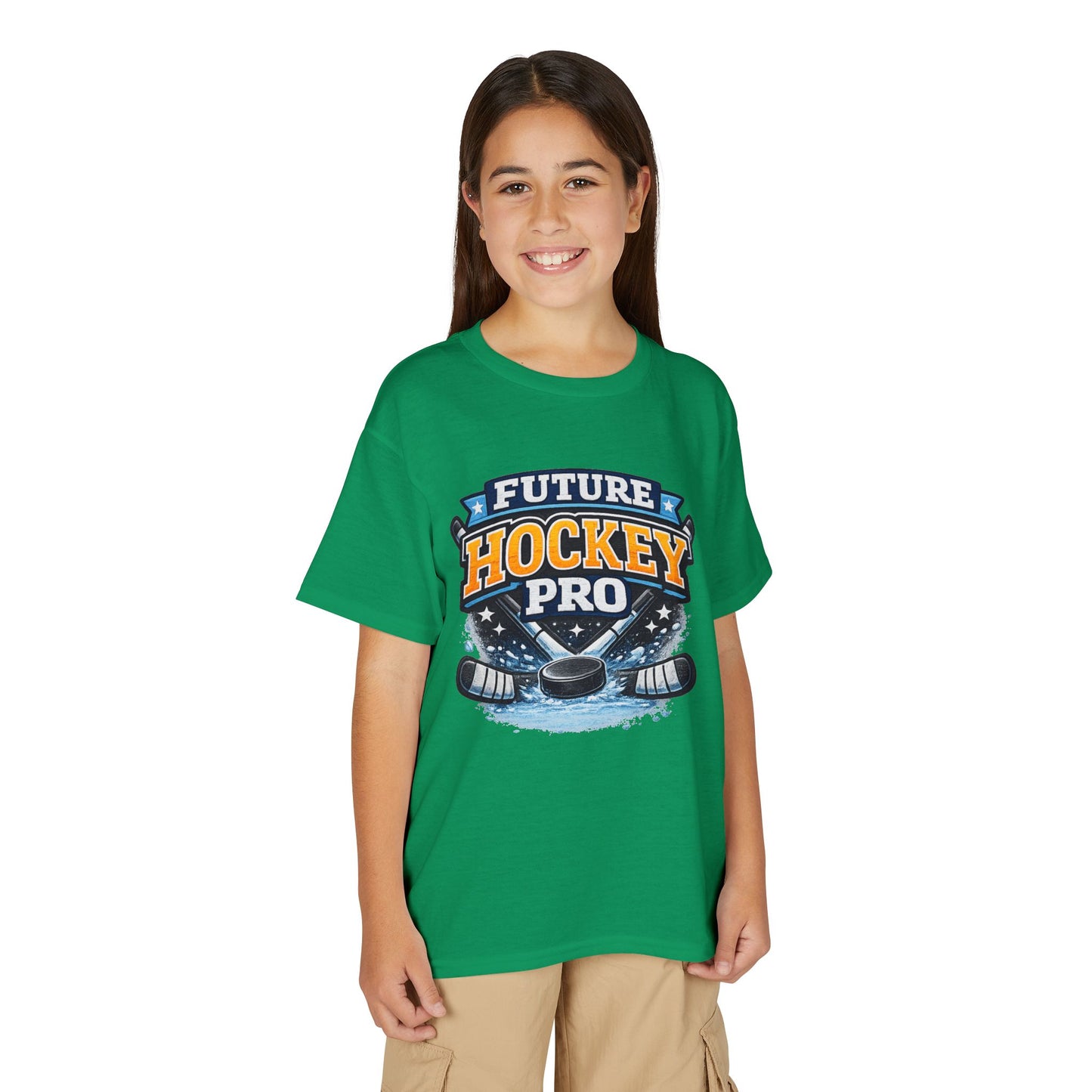Future Hockey Pro Youth T-Shirt | Hockey Graphic, Puck & Sticks