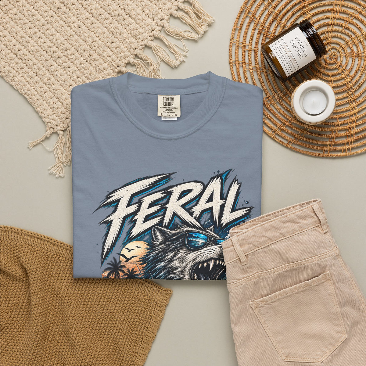 T-Shirt — "Feral and Salty" Aggressive Sea Bear Graphic Tee