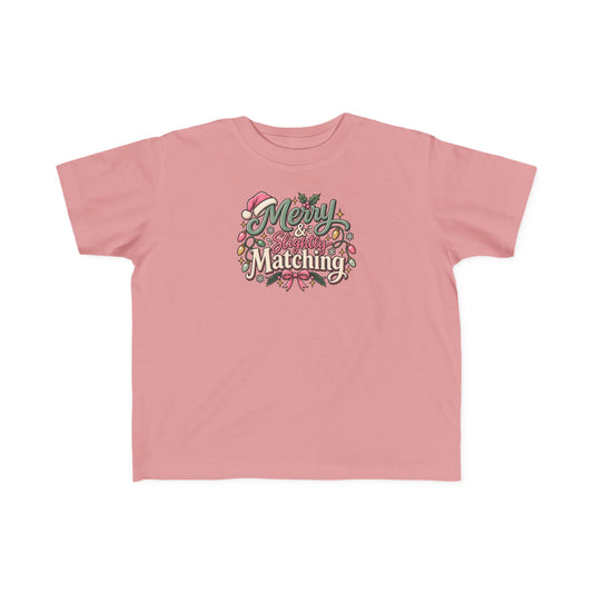 Kids Christmas Tee — “Merry Matching” Festive Holiday Shirt for Toddlers