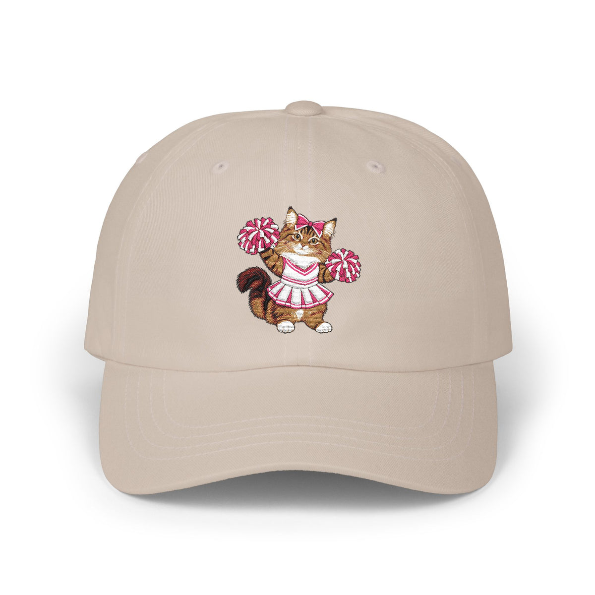Cheer Cat embroidered Classic Dad Cap