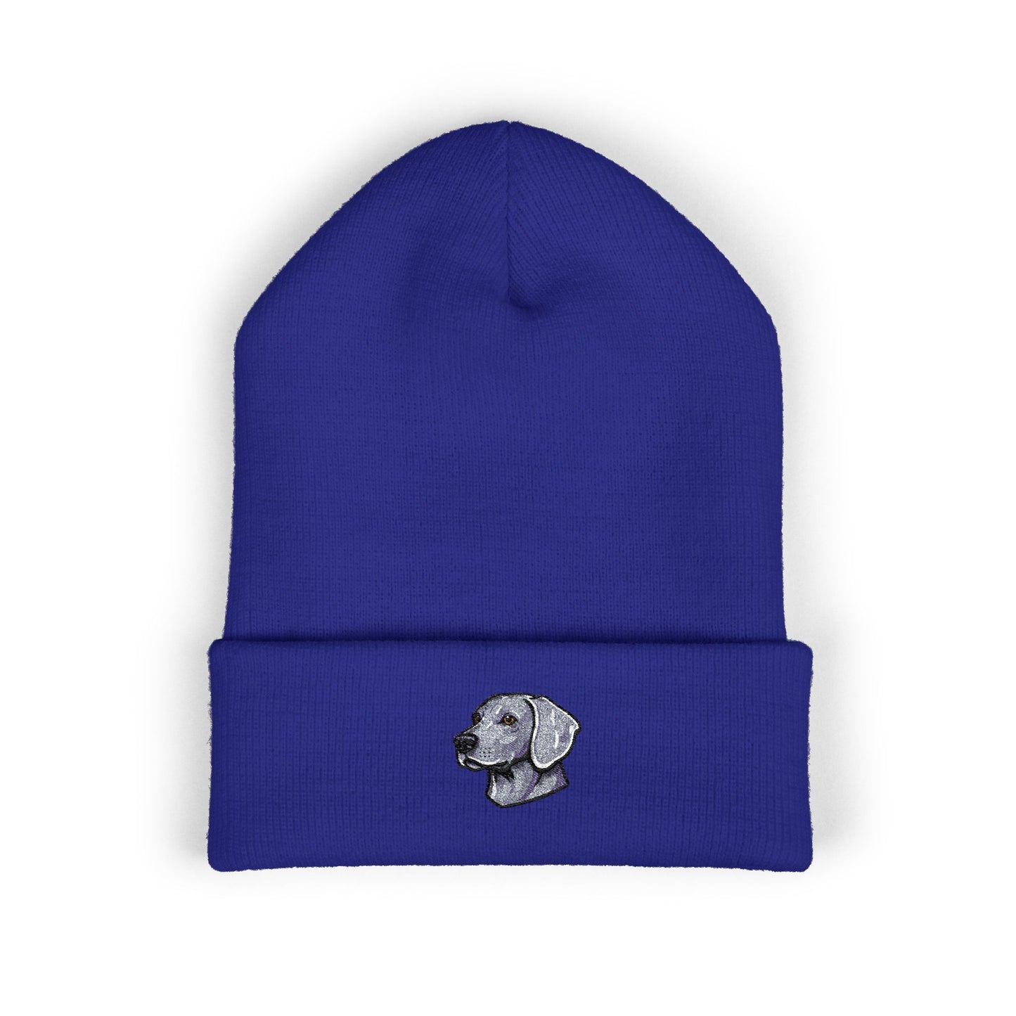 Weimaraner Embroidered Beanie | Cuffed Knit Hat