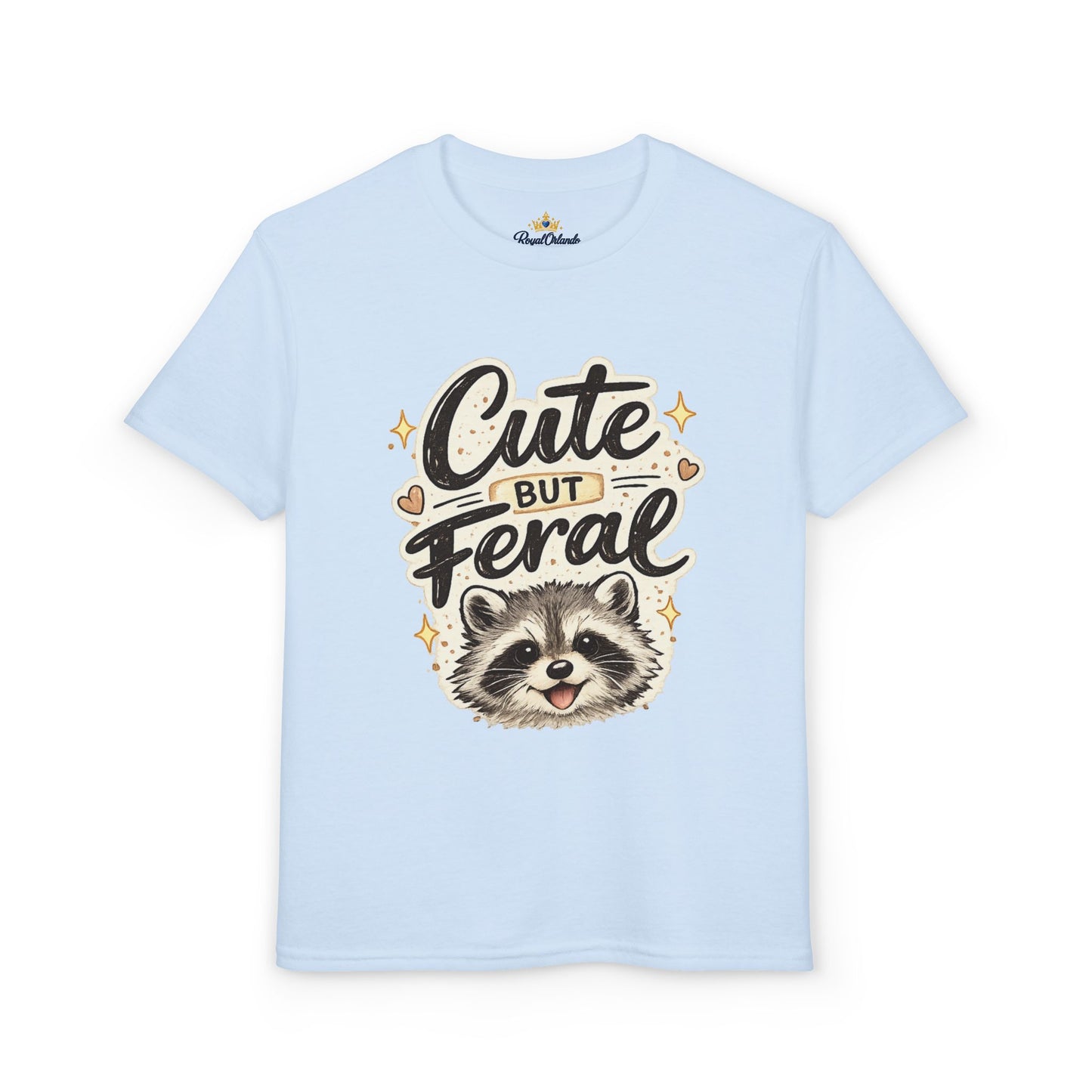 Cute but Feral Raccoon Youth T-Shirt | Kids Animal Graphic Tee