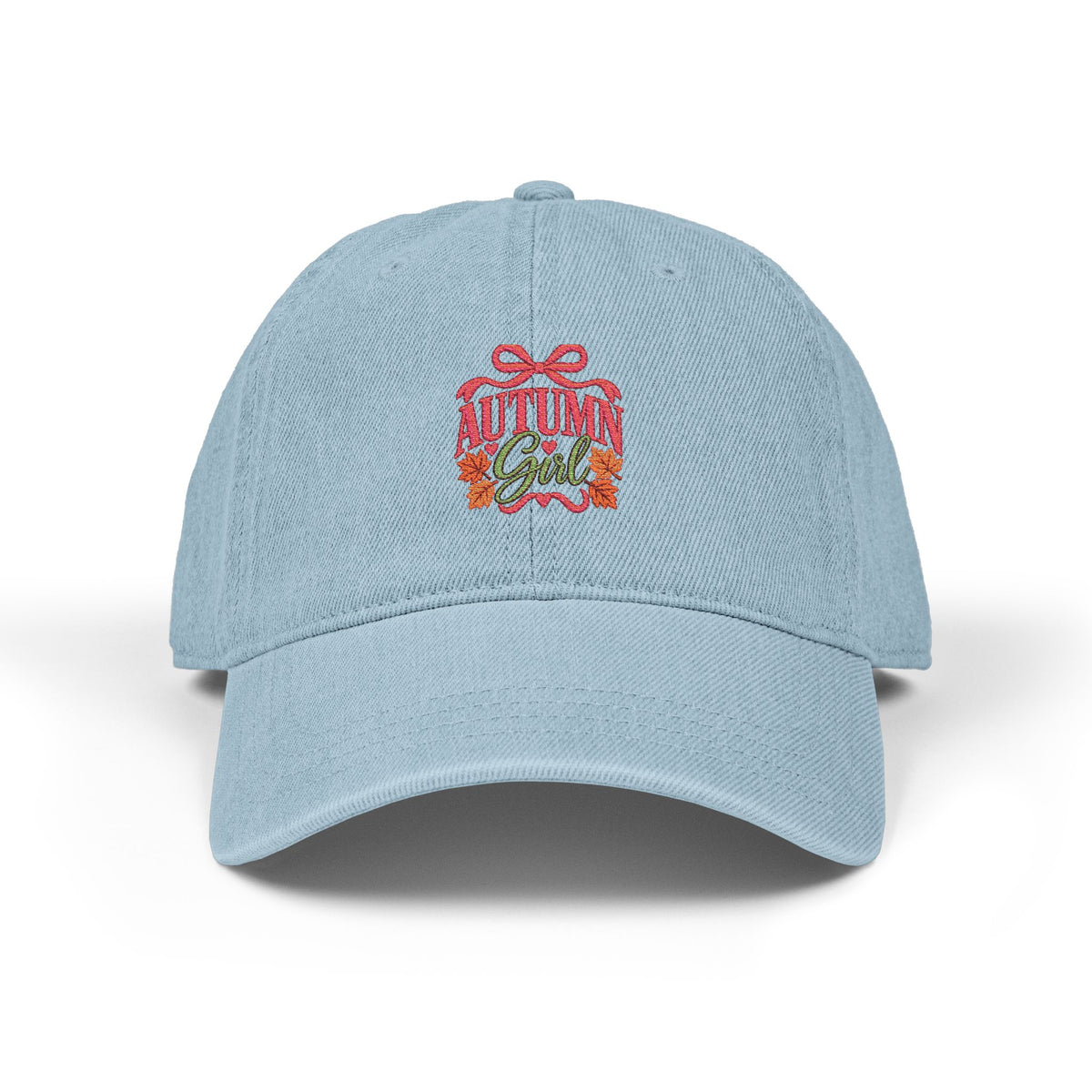 Autumn Girl Fall Denim Hat (Embroidery)