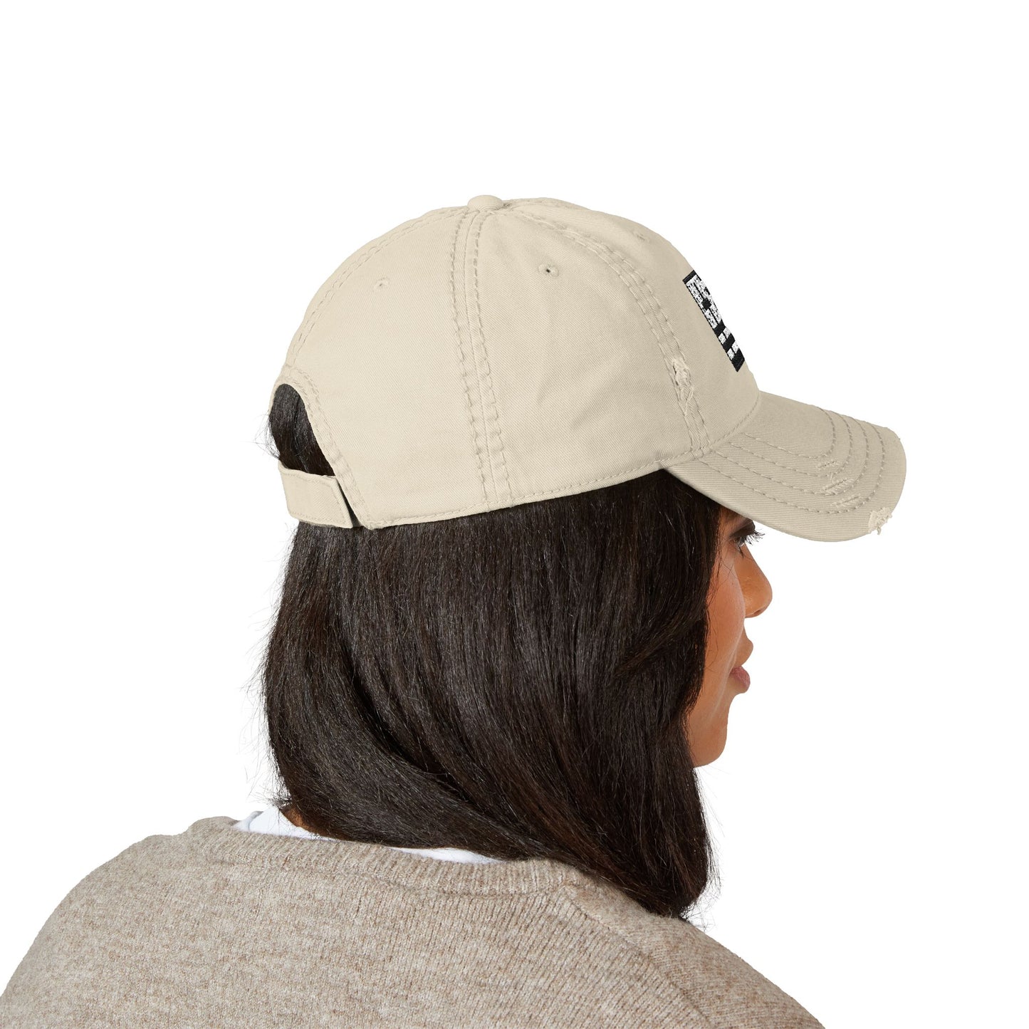 Distressed Embroidered American Flag Dad Hat