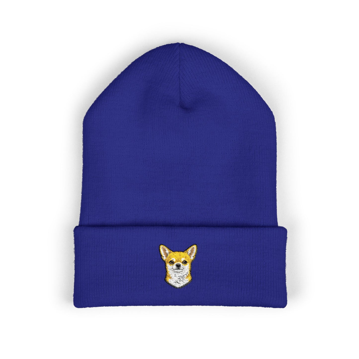 Chihuahua Embroidered Beanie | Cuffed Knit Hat