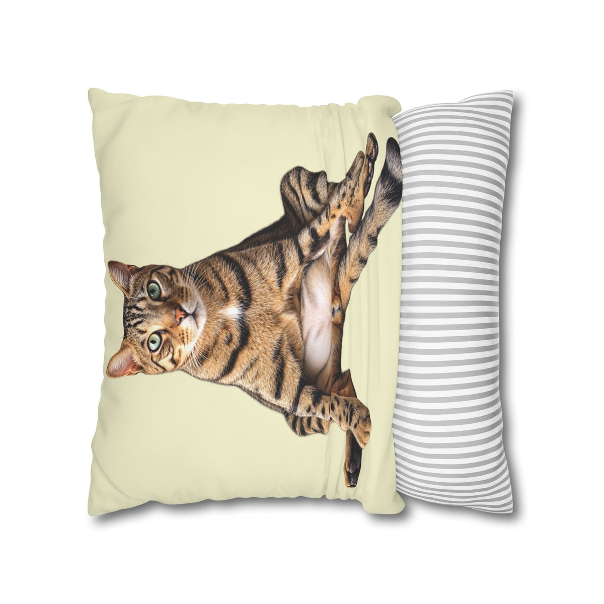 Savannah cat Square Poly Canvas Pillowcase