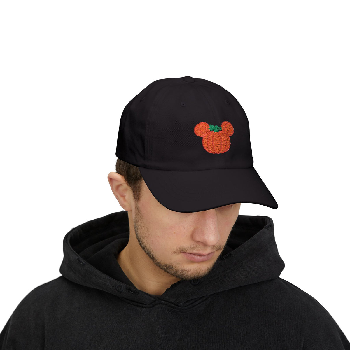 Fall theme embroidered pumpkin Classic Cap