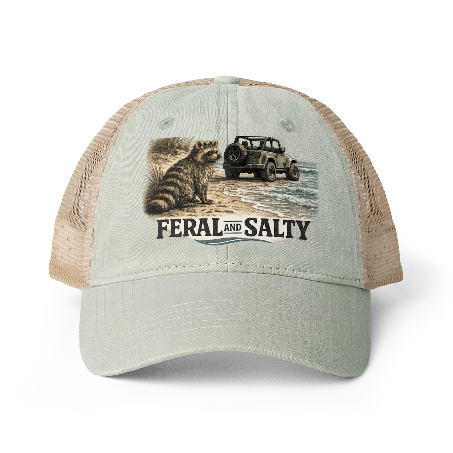 Women's Washed Mesh-Back Cap Feral and Salty