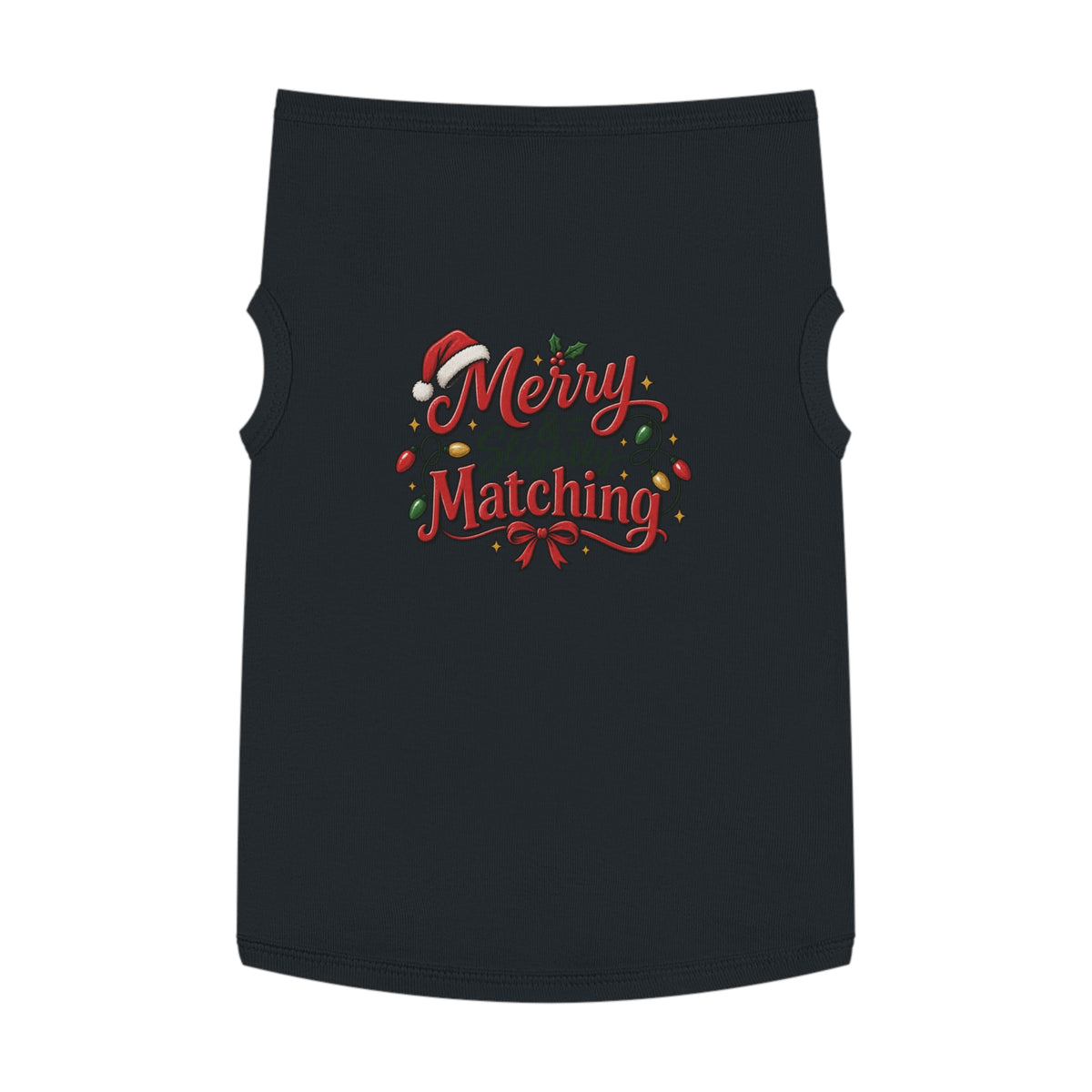 Pet Tshirt — "Merry Slightly Matching" Christmas Dog Shirt family pajama set