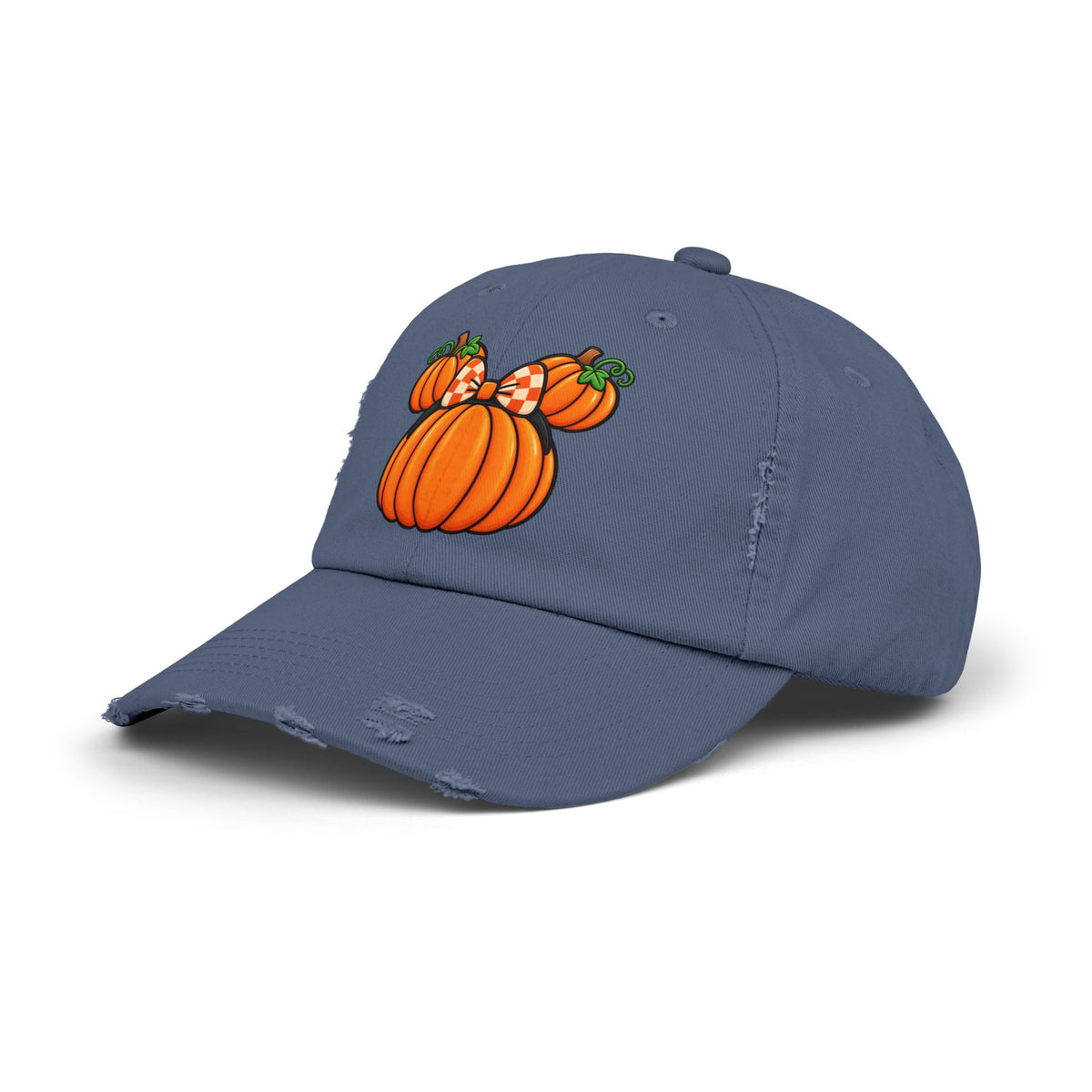 Fall Pumpkin  Ears Cap | Distressed Baseball Hat, Halloween Fall