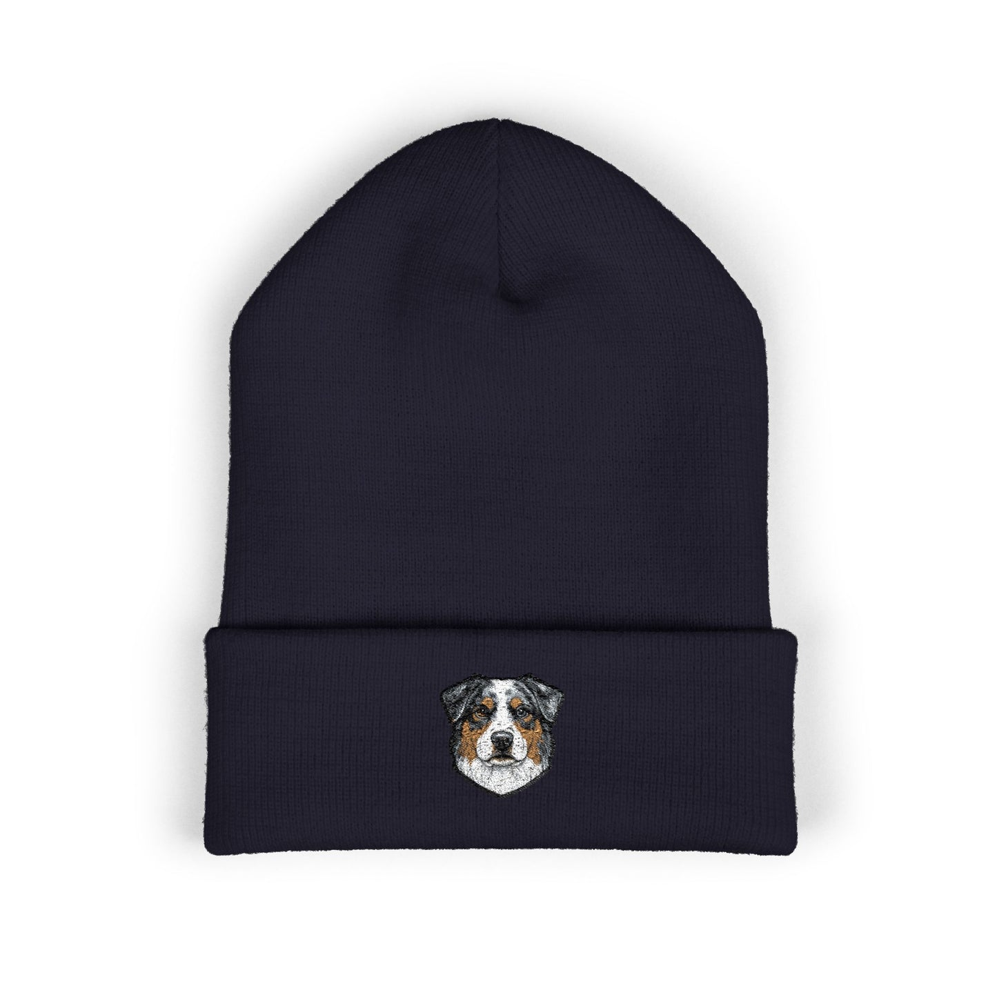 Australian Sheperd Embroidered Beanie | Cuffed Knit Hat