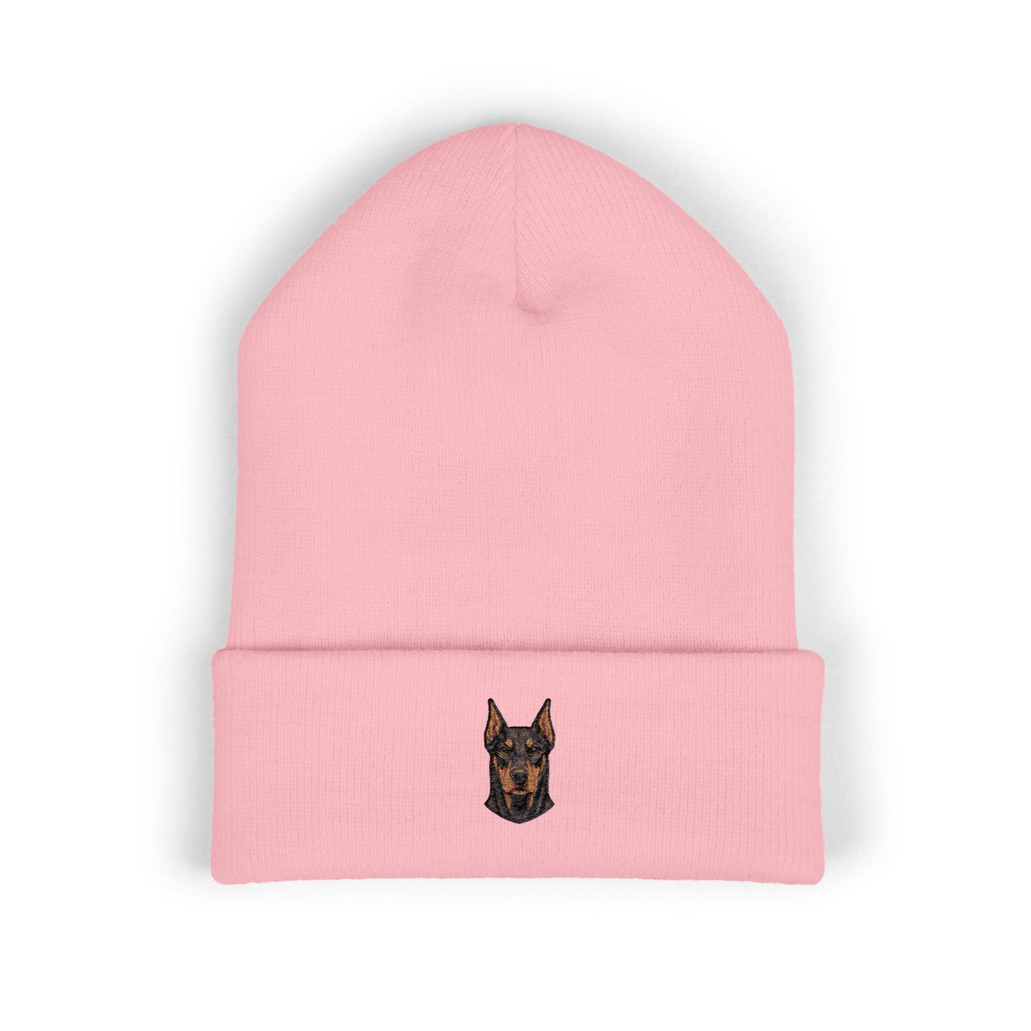 Doberman Pinscher Embroidered Beanie | Cuffed Knit Hat