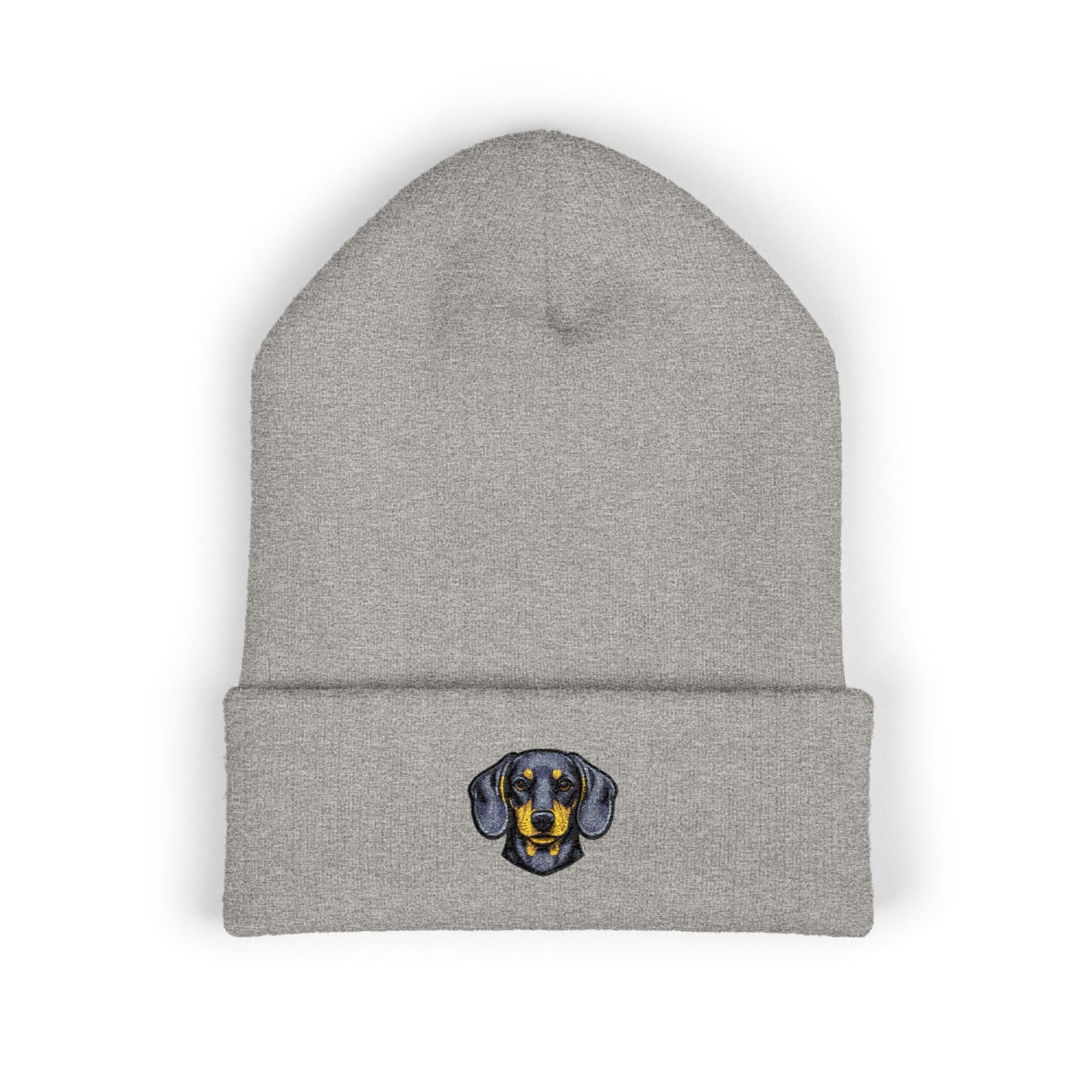 Dachshund Embroidered Beanie | Cuffed Knit Hat