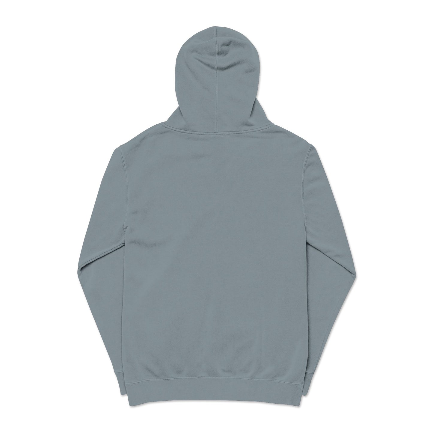 Embroidered Flag Patch Hoodie — Pigment-Dyed Casual Pullover