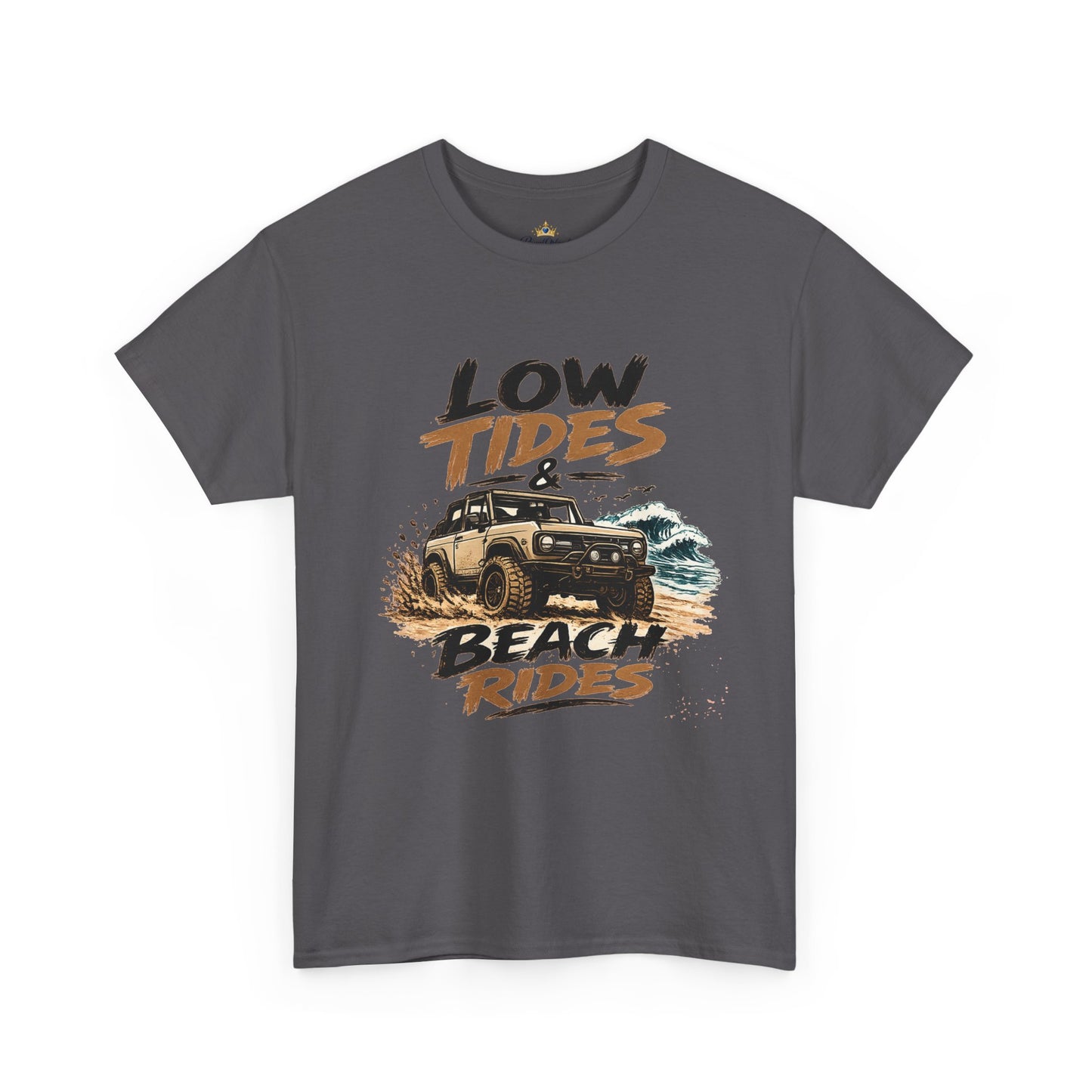 Low Tides & Beach Rides T-Shirt | 4x4 Beach Offroad Graphic