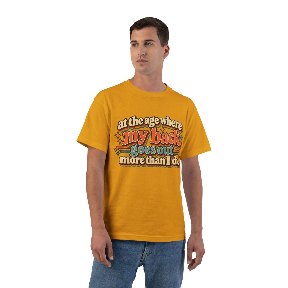 my back goes out more than I do T-Shirt | Retro Text Graphic