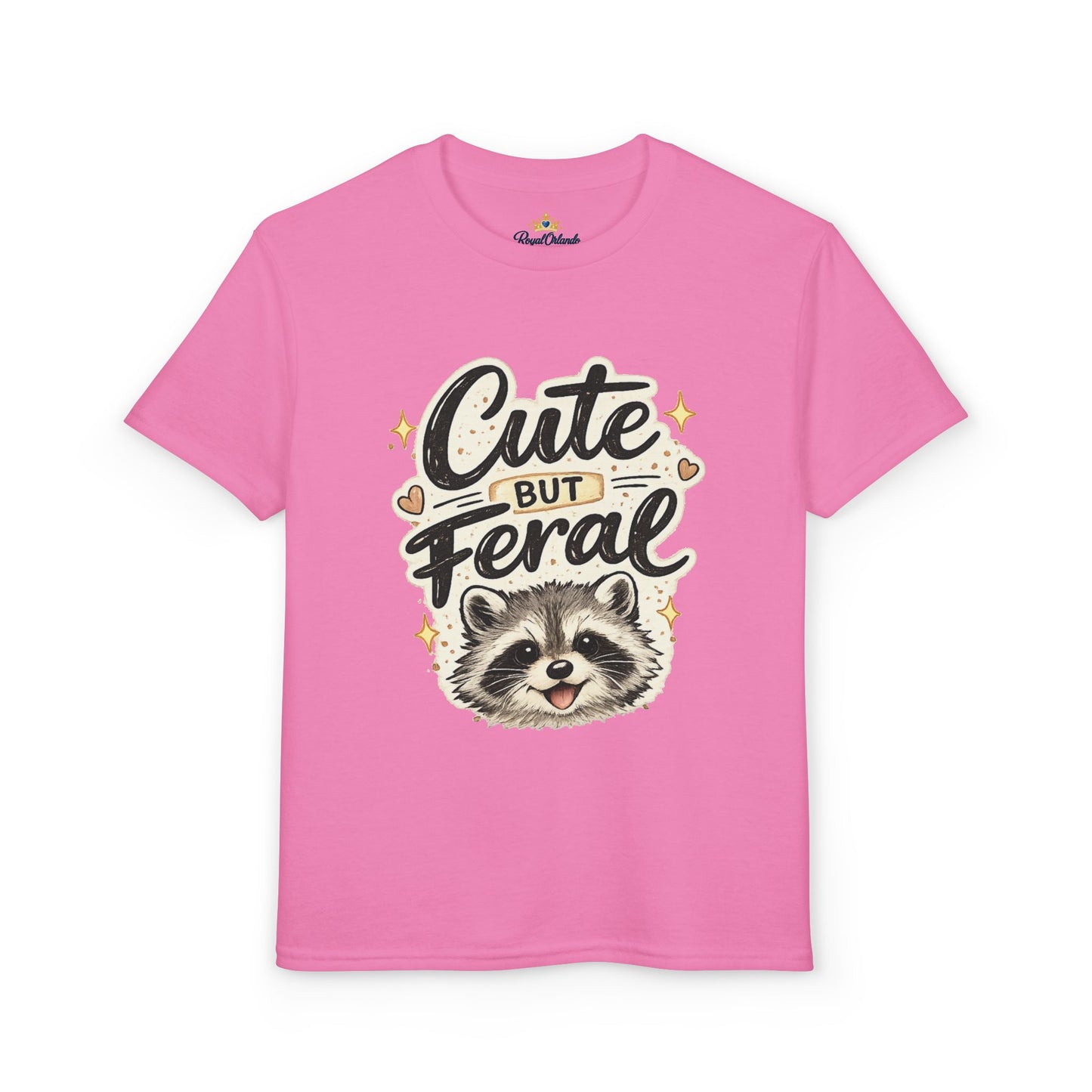 Cute but Feral Raccoon Youth T-Shirt | Kids Animal Graphic Tee
