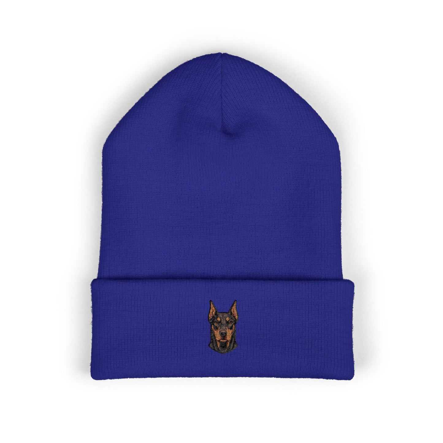 Doberman Pinscher Embroidered Beanie | Cuffed Knit Hat