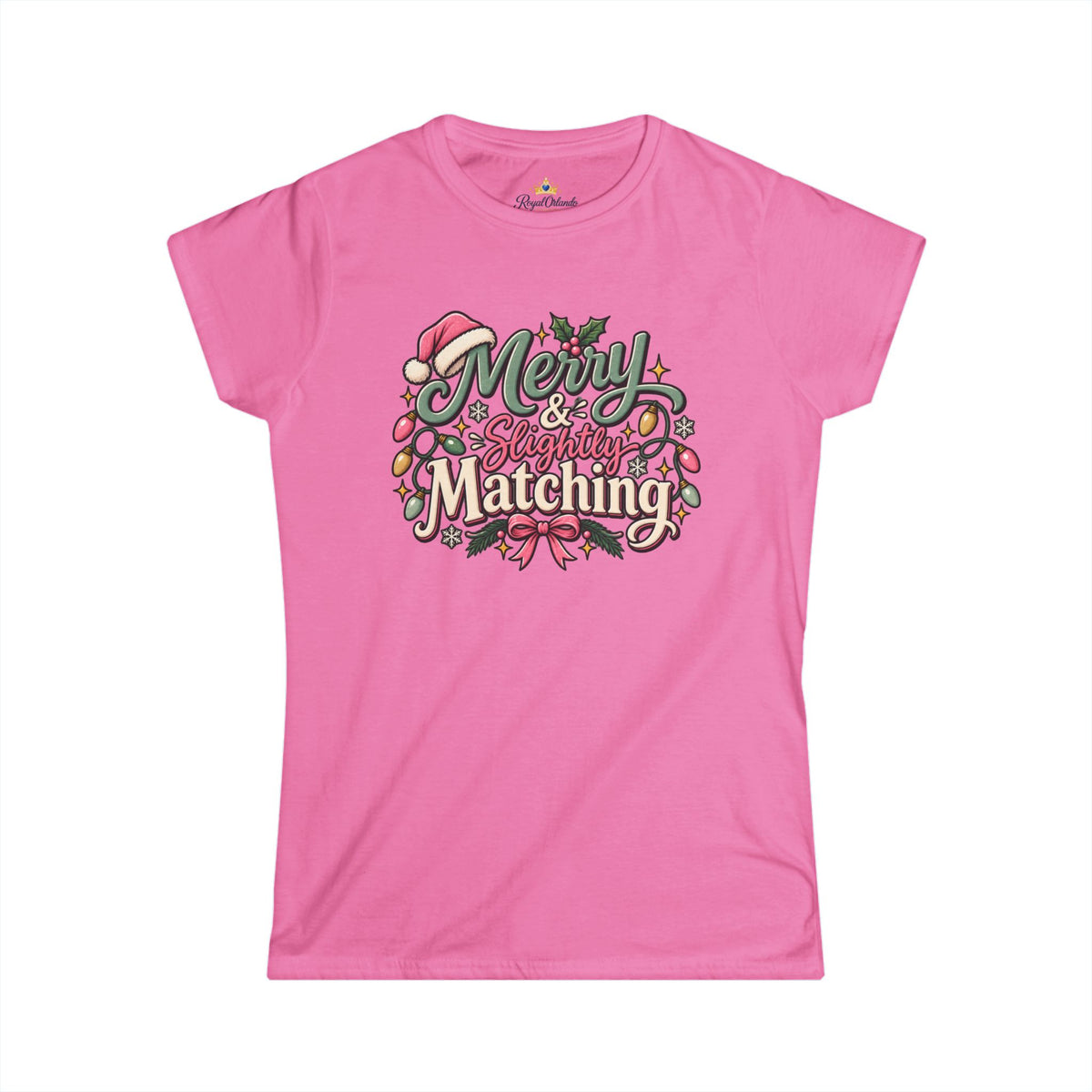 Women's Softstyle Tee Merry Sightly Matching Friends and Family holiday shirts