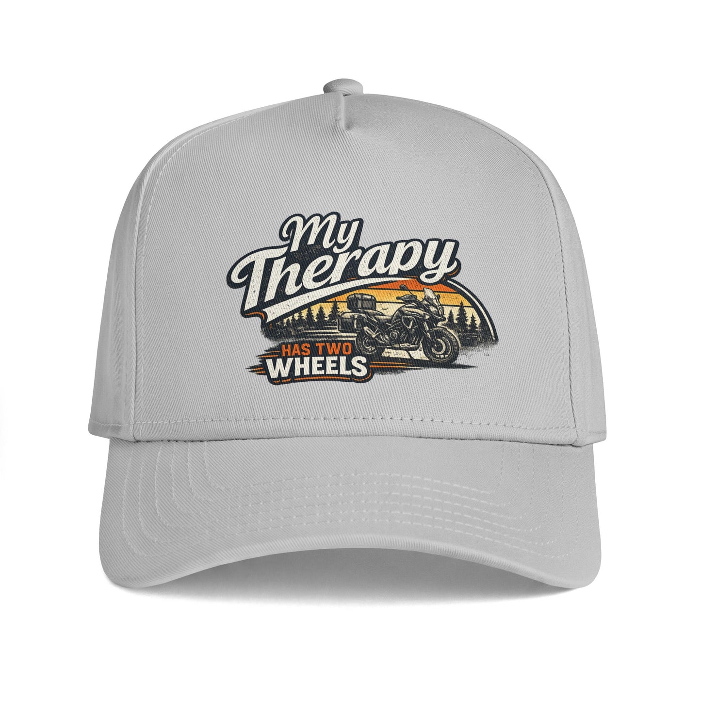My Therapy Has Two Wheels Motorcycle Cap | Biker Trucker Hat