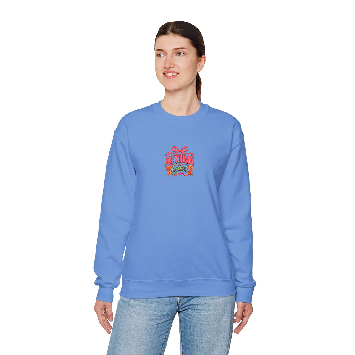 Autumn Girl 2026 Fall embroidered Unisex Heavy Blend™ Crewneck Sweatshirt