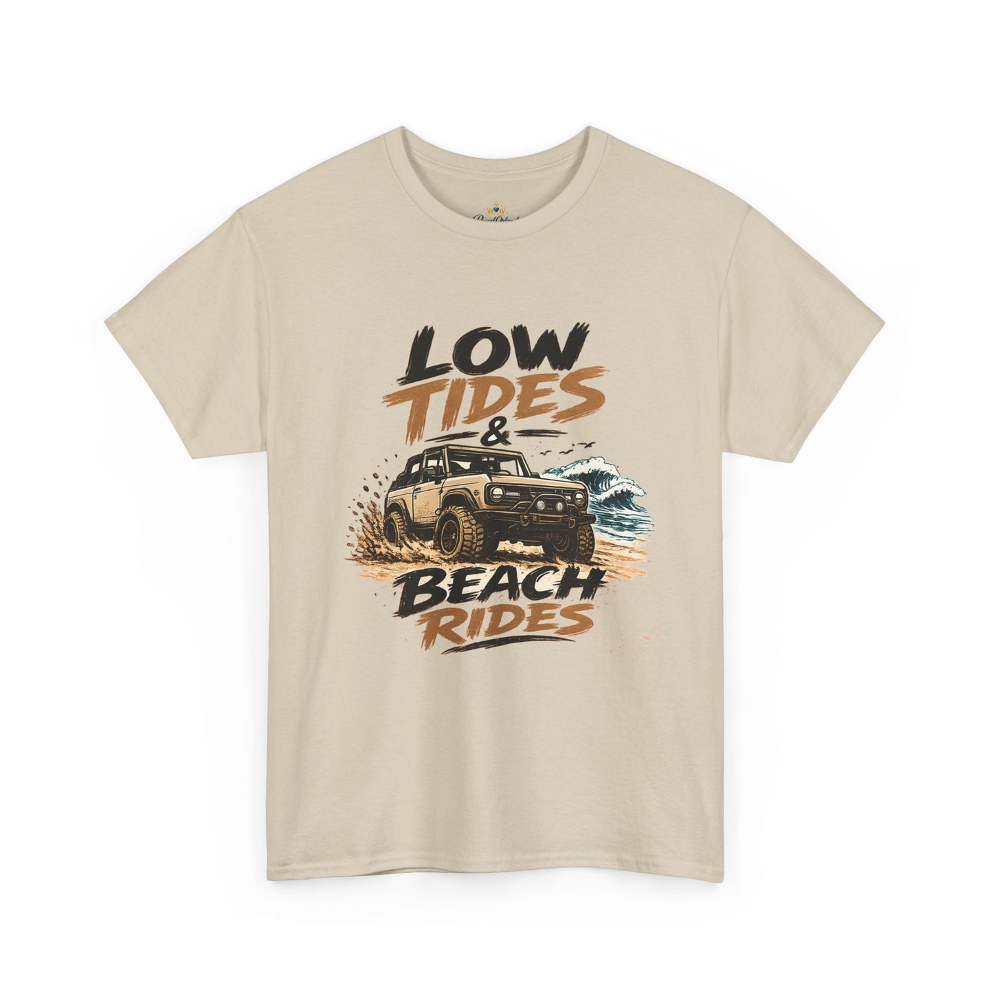 Low Tides & Beach Rides T-Shirt | 4x4 Beach Offroad Graphic